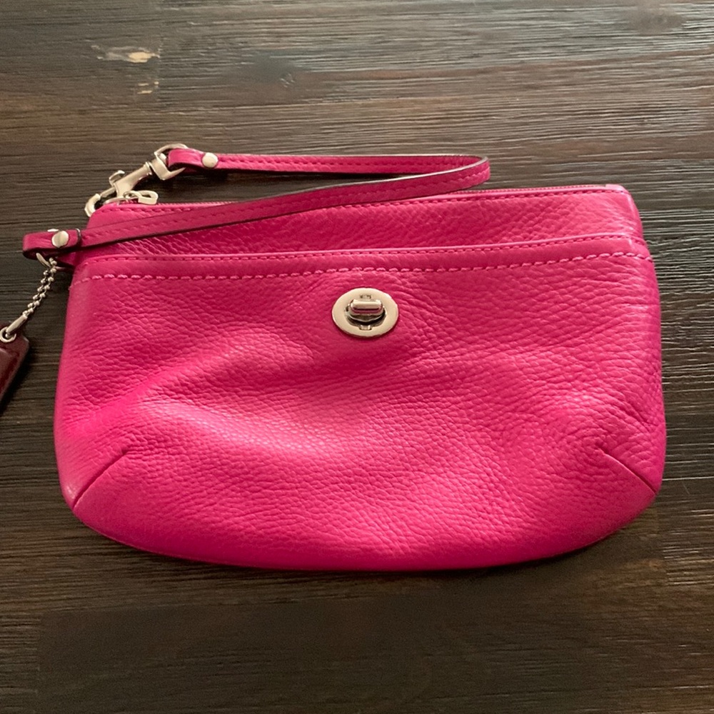Coach clutch purse. Vibrant Pink